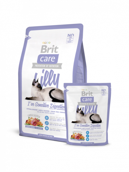 Корм Brit Care Cat Lilly I`ve Sensitive Digestion беззерновой для кошек с чувствительным пищеварением 2кг