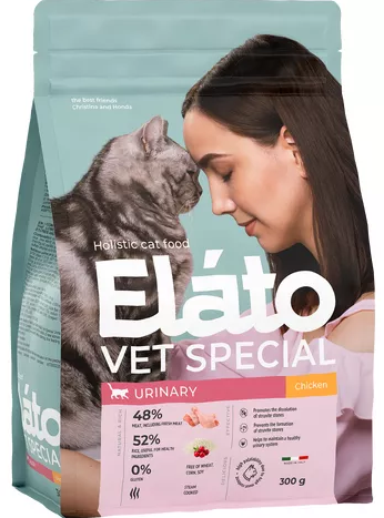 Ветеринарный корм ELATO Holistic Vet Special Urinary диета для котов и кошек, Курица 300 г