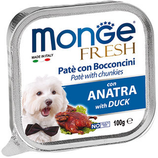 Консервы Monge Dog Fresh для собак утка 100гр