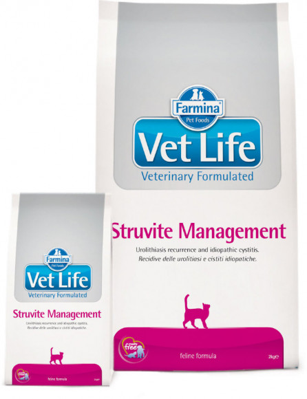 Ветеринарный корм Farmina Vet Life Cat Struvite Management для кошек при мочекаменной болезни, идиопатический цистит 2кг
