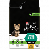 Корм Purina Pro Plan для щенков мелких и карликовых пород с комплексом OPTISTART® с курицей и рисом, 3 кг