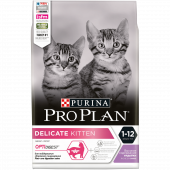 Корм Purina Pro Plan для котят с чувствительным пищеварением или с особыми предпочтениями в еде, с индейкой, 3кг