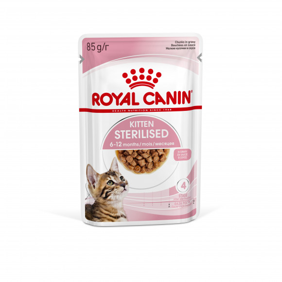 Влажный корм Royal Canin для стерилизованных котят c 6 до 12 мес Kitten Sterilised в соусе 85 г Влажный корм Royal Canin для стерилизованных котят c 6 до 12 мес Kitten Sterilised в соусе 85 г