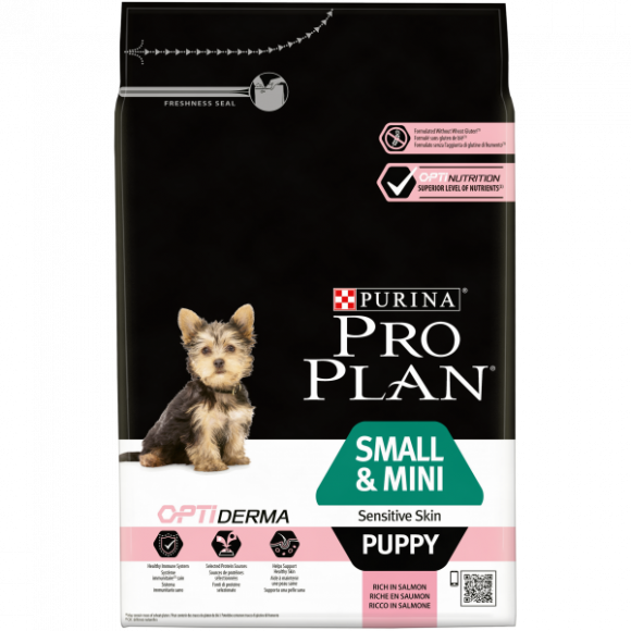 Корм Purina Pro Plan Dog для щенков мелких пород с чувствительной кожей Лосось 3кг
