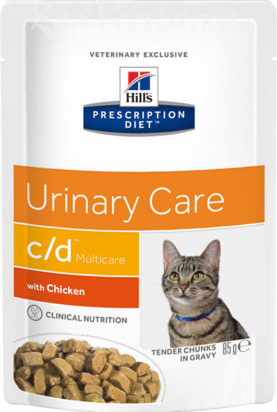 Ветеринарный влажный корм Hill`s Prescription Diet C/D для кошек профилактика МКБ (струвиты) 85гр