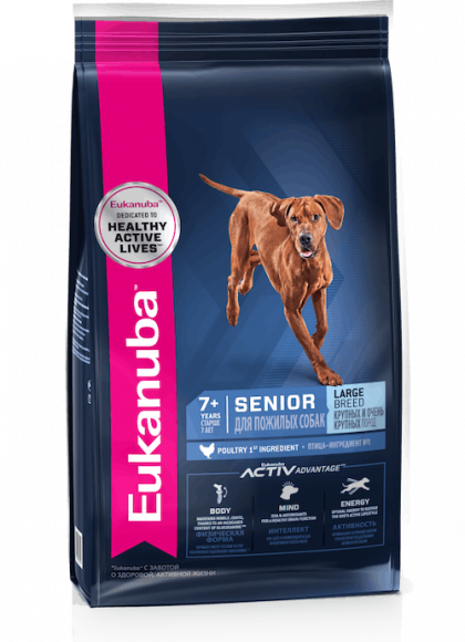 Корм Eukanuba Senior Large breed для взрослых собак крупных пород 7+ 4кг