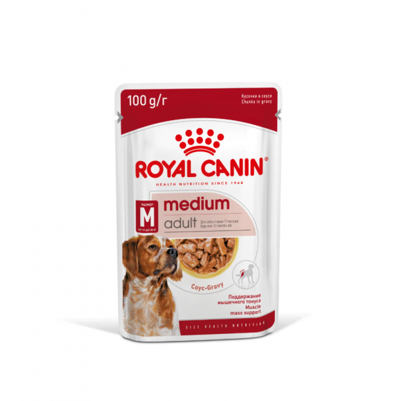 Влажный корм Royal Canin для взрослых собак средних пород в соусе Medium Adult 100 г