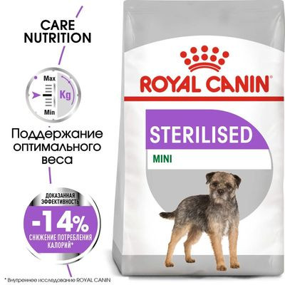 Корм Royal Canin для взрослых стерилизованных собак мелких пород Mini Sterilised 3 кг