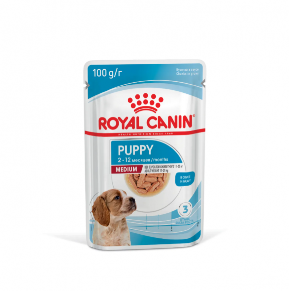 Влажный корм Royal Canin для щенков средних пород в соусе Medium Puppy 100 г