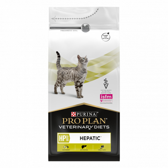 Ветеринарной корм Purina PRO PLAN Veterinary Diets HP St/Ox Hepatic для взрослых кошек при хронической печеночной недостаточности, 1.5 кг