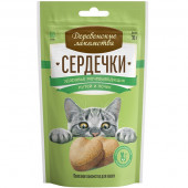 Деревенские лакомства для кошек Сердечки здоровье мочевыводящих путей и почек, 30г Деревенские лакомства для кошек Сердечки здоровье мочевыводящих путей и почек, 30г