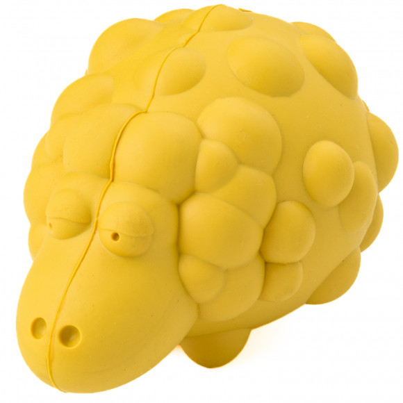 Игрушка Mr.Kranch для собак Овечка с пищалкой 8,5*12 см желтая с ароматом сливок
