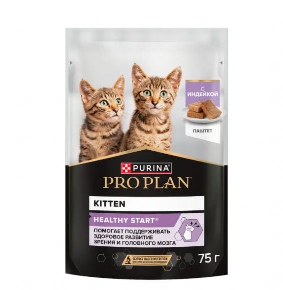 Влажный корм Purina Pro Plan для котят, паштет с индейкой 75 г Влажный корм Purina Pro Plan для котят, паштет с индейкой 75 г