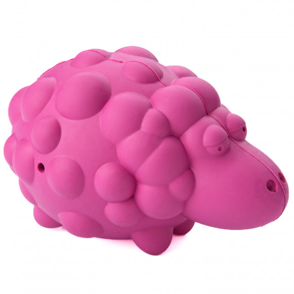 Игрушка Mr.Kranch для собак Овечка с пищалкой 8,5*12 см розовая с ароматом бекона