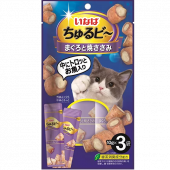 Лакомство для кошек INABA Churu Bee Тунец Магуро и запечёные куриное филе, запечёные трубочки