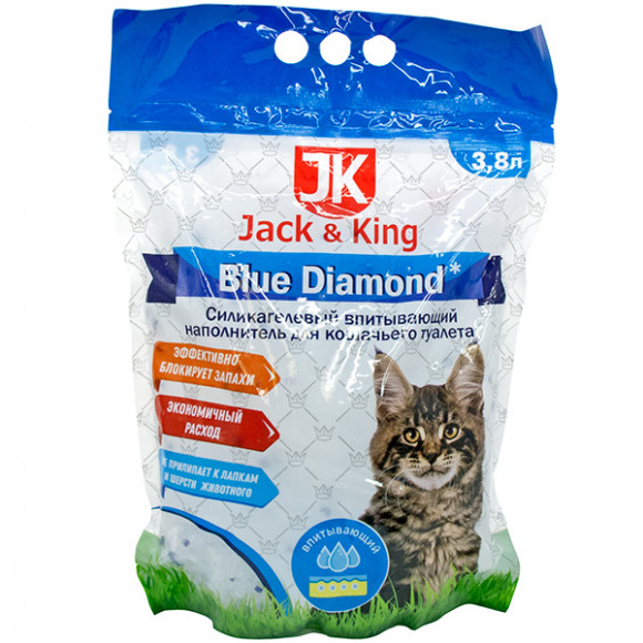 Наполнитель Jack&King силикагель, 3,8 л