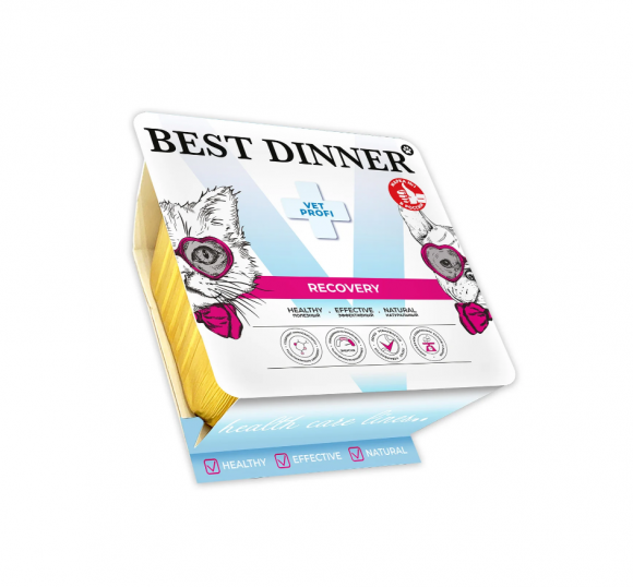Ветеринарный влажный корм Best Dinner VET PROFI диета для собак и кошек Recovery паштет 100 г