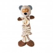 Игрушка-пищалка WOGY для собак Зверята, 34*15см, растягивающаяся с подвижными карманами для лакомств, шуршит, микс, 2024-6742