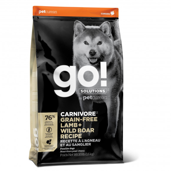 Корм GO! NATURAL Holistic Carnivore Grain Free Lamb + Wild Boar Recipe беззерновой для собак всех возрастов c ягненком и диким кабаном 10кг