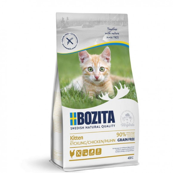 Корм Bozita Chicken GF беззерновой для котят,беременных и кормящих кошек. курица 2кг