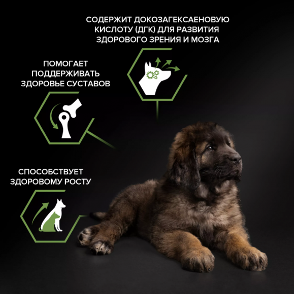 Корм Purina Pro Plan для щенков крупных пород с мощным телосложения с курицей 12 кг