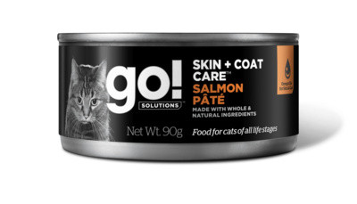 Консервы GO! NATURAL Holistic Skin + Coat Care Salmon Pate CF для кошек с лососем 90гр