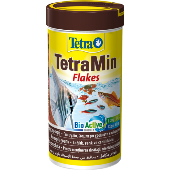 TetraMin основной корм для всех видов тропических рыб (хлопья) 300мл