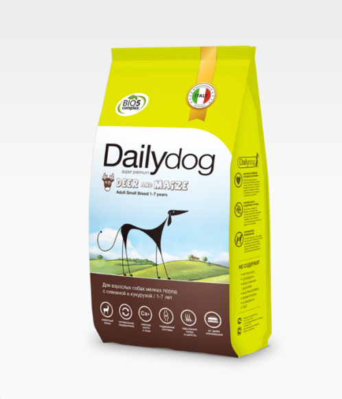 Корм Dailydog ADULT SMALL BREED Deer and Maize для взрослых собак мелких пород с олениной и кукурузой 1,5кг