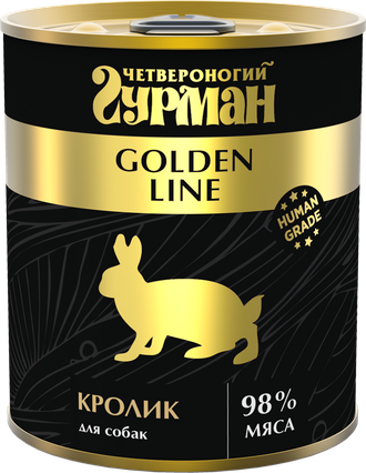 Четвероногий Гурман Голден для собак Кролик 340г