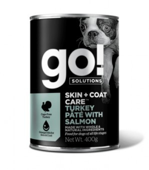 Консервы GO! NATURAL Holistic Skin + Coat Turkey Pate with Salmon DF для собак с индейкой и лососем 400гр