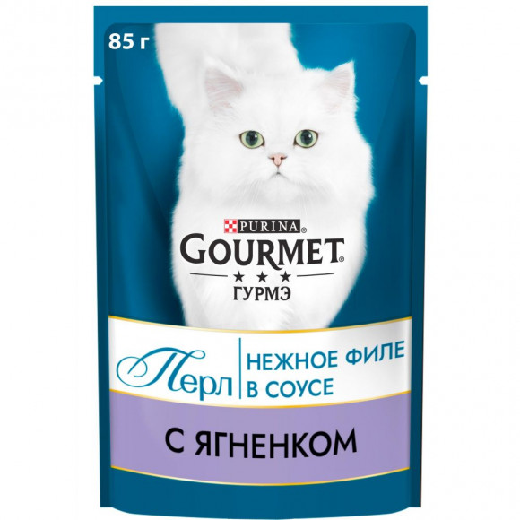Влажный корм Purina Gourmet Перл для кошек, ягнёнок, пауч, 85 г