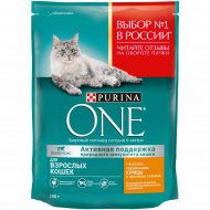 Корм Purina ONE для кошек, с курицей и цельными злаками, 200 г Корм Purina ONE для кошек, с курицей и цельными злаками, 200 г
