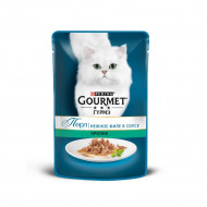 Влажный корм Purina Gourmet Перл Нежное филе для кошек, со вкусом кролика в соусе, Пауч, 85 г Влажный корм Purina Gourmet Перл Нежное филе для кошек, со вкусом кролика в соусе, Пауч, 85 г