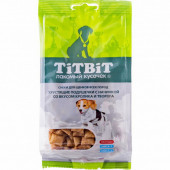 Лакомство TITBIT Хрустящие подушечки с начинкой со вкусом кролика и творога для щенков 95 г