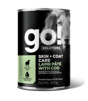 Консервы GO! NATURAL Holistic Skin + Coat Lamb Pate with Cod DF для собак с ягненком и треской 400гр