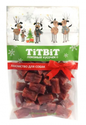 Лакомство ТитБит Колбаски телячьи для собак (Новогодняя коллекция) 80 г