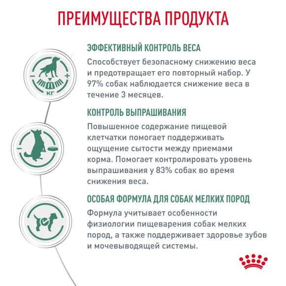 Ветеринарный корм Royal Canin для собак малых пород для контроля избыточного веса Satiety Weight Management Small Dog 500 г