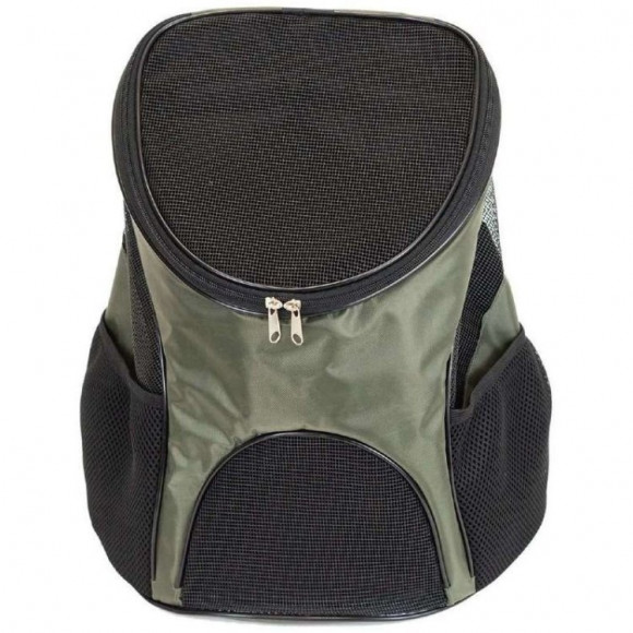 Рюкзак-переноска №2 ECO модель "Alien" 41*38*29см (2 кармана, нейлон) зелёный