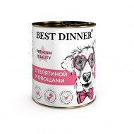 Влажный корм Best Dinner для собак Premium Меню №4 "С телятиной и овощами" 340 г