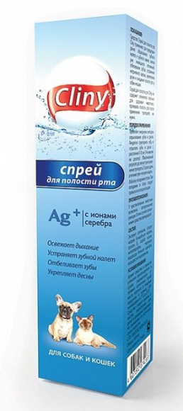Спрей для ухода за полостью рта для собак и кошек Cliny 100мл