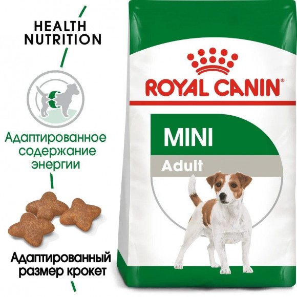 Корм Royal Canin для взрослых собак малых пород (до 10 кг) с 10 мес. до 8 лет Mini Adult 4 кг