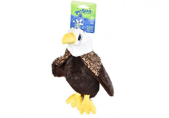 Игрушка для собак PET STAR 34*27см ОРЁЛ с пищалкой, плюшевая, хлопок