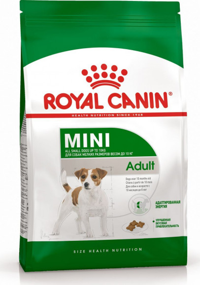 Корм Royal Canin для взрослых собак малых пород (до 10 кг) с 10 мес. до 8 лет Mini Adult 800гр
