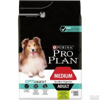 Корм Pro Plan для собак средних пород с чувствительным пищеварением Ягненок и рис 3кг