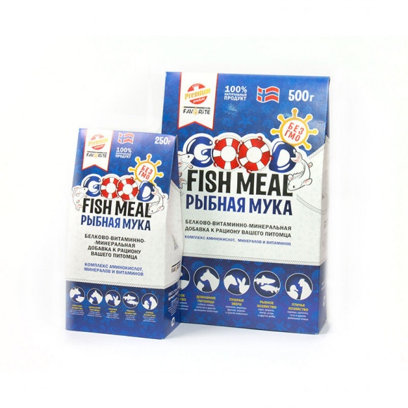 Белково-витаминно-минеральная добавка GOOD FISH MEAL Рыбная мука, 250г