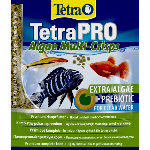 Корм для рыб TETRAPRO ALGAE MULTI-CRISPS в виде чипсов с водорослями, 12 г.