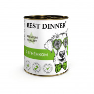 Влажный корм Best Dinner для щенков от 6 месяцев и взрослых собак Premium Меню №1 "С ягненком" 340 г