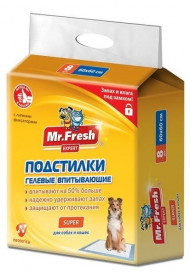 Mr.Fresh Expert Super пеленки гелевые ежедневные 60*60 8шт
