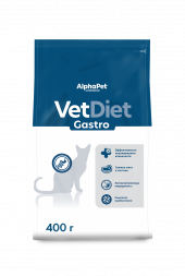 Ветеринарный корм AlphaPet Vet Diet Gastro для кошек при расстройствах пищеварения 400 г