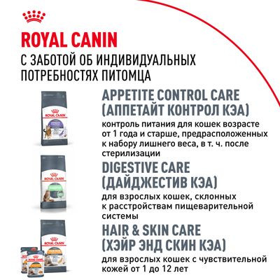 Корм Royal Canin для взрослых кошек в целях профилактики мочекаменной болезни Urinary Care 4кг